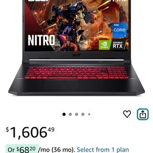 Acer Nitro 5 Laptop - Black with Red Keyboard